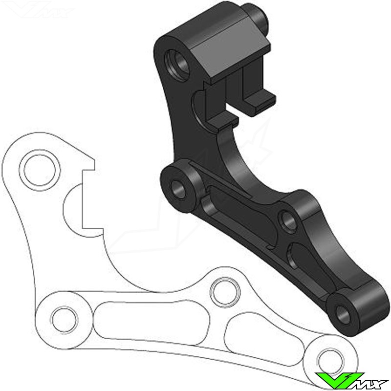 Moto Master 270mm Adapter Bracket for OEM Front Caliper - Honda CR125 CR250 CRF250R CRF250X CRF450R CRF450X