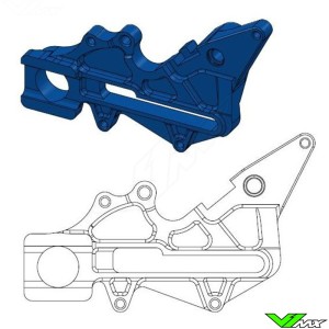 Moto Master 220mm Adapter Bracket Blue for OEM Rear Caliper - KTM Husqvarna GasGas