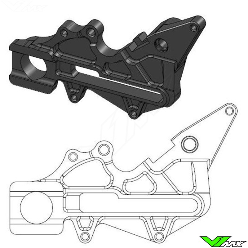 Moto Master 220mm Adapter Zwart voor OEM Achterremklauw - KTM Husqvarna GasGas