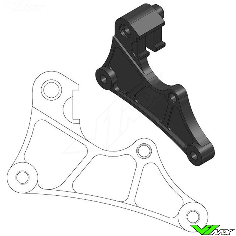 Moto Master 320mm Adapter Bracket for OEM Front Caliper - Kawasaki KXF250 KX250X KXF450 KX450X