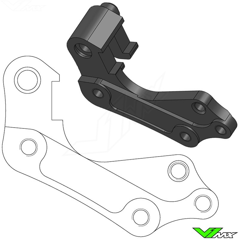 Moto Master 270mm Adapter Bracket for OEM Front Caliper - Husqvarna