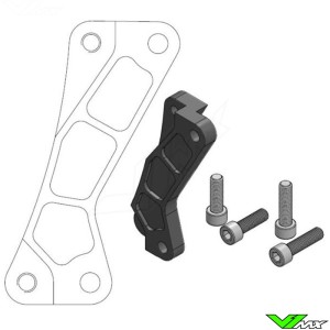 Moto Master 320mm Adapter Bracket for OEM Front Caliper - Yamaha WR250F WR450FEnduroGP WR450F