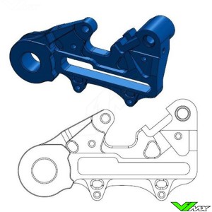 Moto Master 220mm Adapter Bracket Blue for OEM Rear Caliper - KTM Husqvarna Husaberg