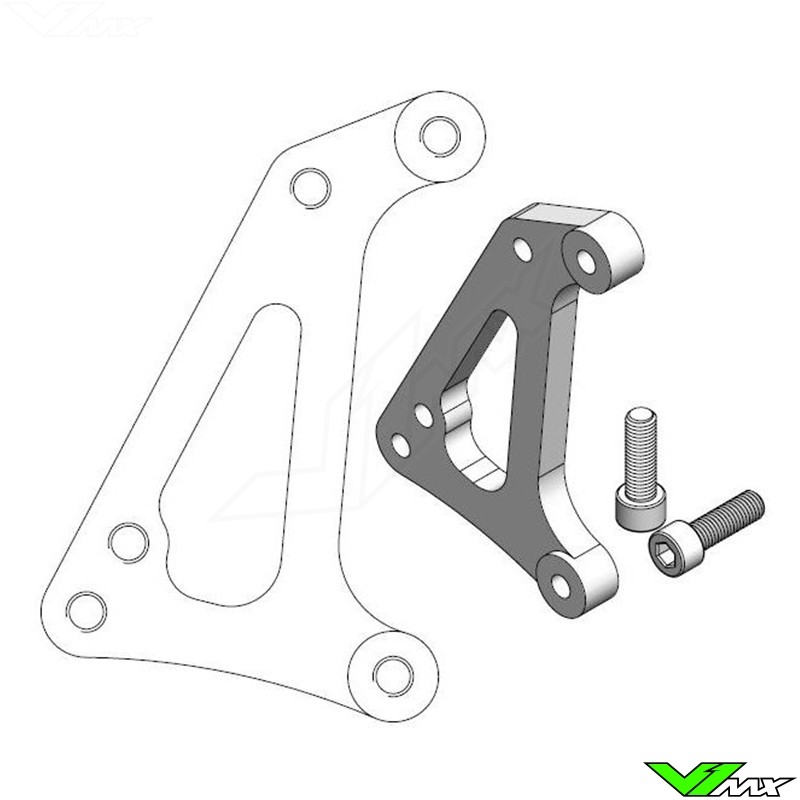 Moto Master 320mm Adapter Bracket For Moto-Master 4-Piston Front Caliper - KTM Enduro690(non-ABS) Enduro690 Husqvarna Enduro701(Non-ABS)