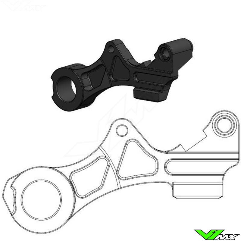 Moto Master 220mm Adapter Bracket for OEM Rear Caliper - Yamaha YZF250 YZF250X YZF450 YZF450X Fantic XE300 XXF250 XXF450