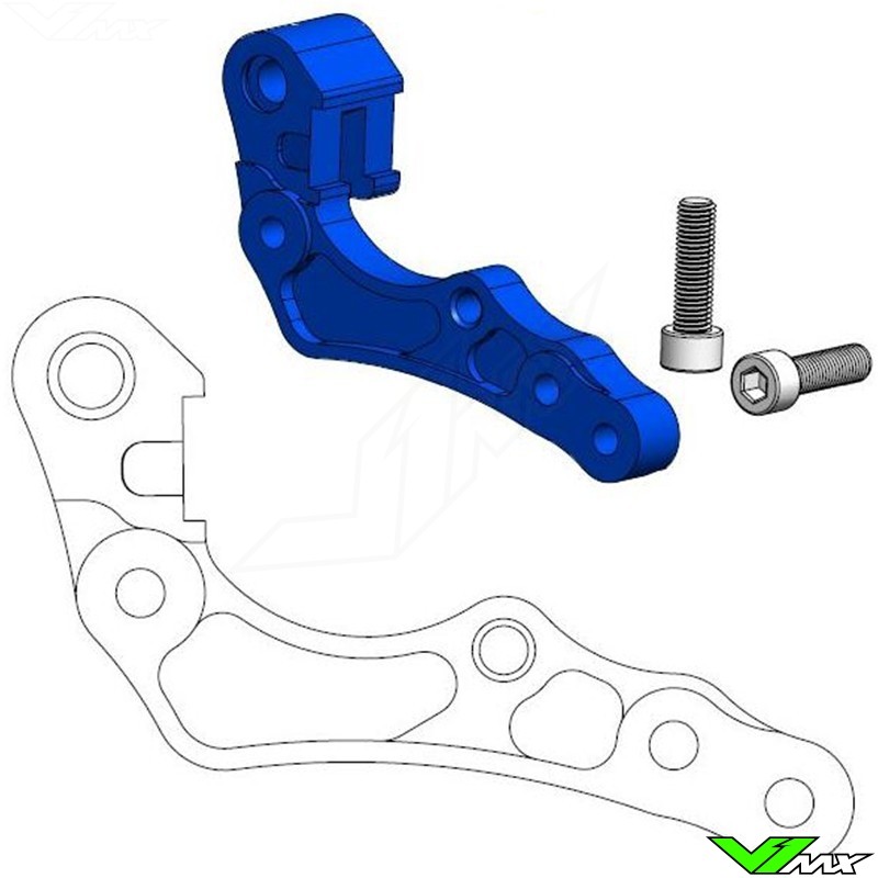 Moto Master 260mm Adapter Bracket Blue for OEM Front Caliper - KTM Husqvarna GasGas Husaberg Stark