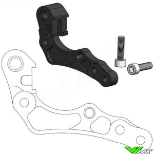 Moto Master 260mm Adapter Bracket Black for OEM Front Caliper - KTM Husqvarna GasGas Husaberg Stark