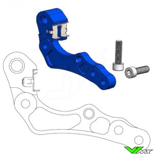 Moto Master 260mm Adapter Bracket Blue for OEM Front Caliper - Husqvarna