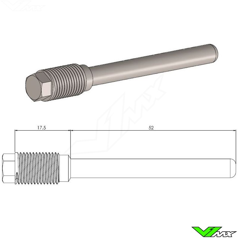 Moto Master Rear Brake Pad Pin - Kawasaki Suzuki Honda Yamaha TM Beta Fantic