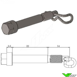 Moto Master Front Brake Pad Pin - KTM SX-E5 50SXMini 50SX Husqvarna EE5 TC50Mini TC50 GasGas MC-E5 MC50