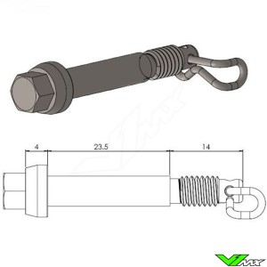 Moto Master Front Brake Pad Pin - KTM 65SX 85SXBigWheels 85SXSmallWheels Husqvarna TC65 GasGas MC65