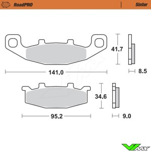 Moto Master RoadPro Sinter Voor Remblokken - Kawasaki KLR650