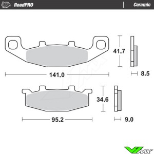 Moto Master RoadPro Ceramic Voor Remblokken - Kawasaki KLR650