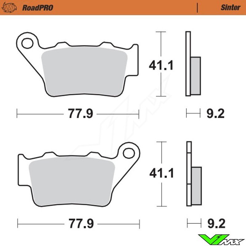 Moto Master RoadPro Sinter Rear Brake Pads - KTM Husqvarna GasGas