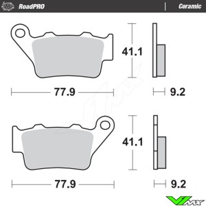 Moto Master RoadPro Ceramic Rear Brake Pads - KTM Husqvarna GasGas