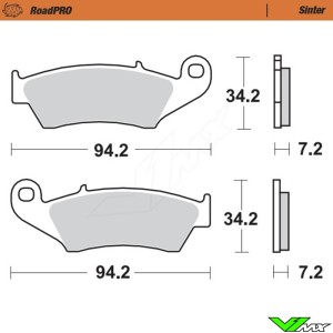 Moto Master RoadPro Sinter Front Brake Pads - Kawasaki Suzuki Honda