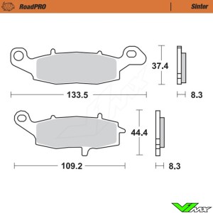 Moto Master RoadPro Sinter Front Brake Pads - Kawasaki KLR650