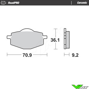 Moto Master RoadPro Ceramic Front Brake Pads - Yamaha TT-R225