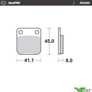 Moto Master RoadPro Ceramic Rear Brake Pads - Kawasaki KLX125