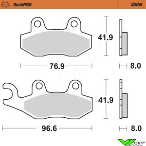 Moto Master RoadPro Sinter Voor Remblokken - Kawasaki KLX125 KLX250SF KLX250S KLR650