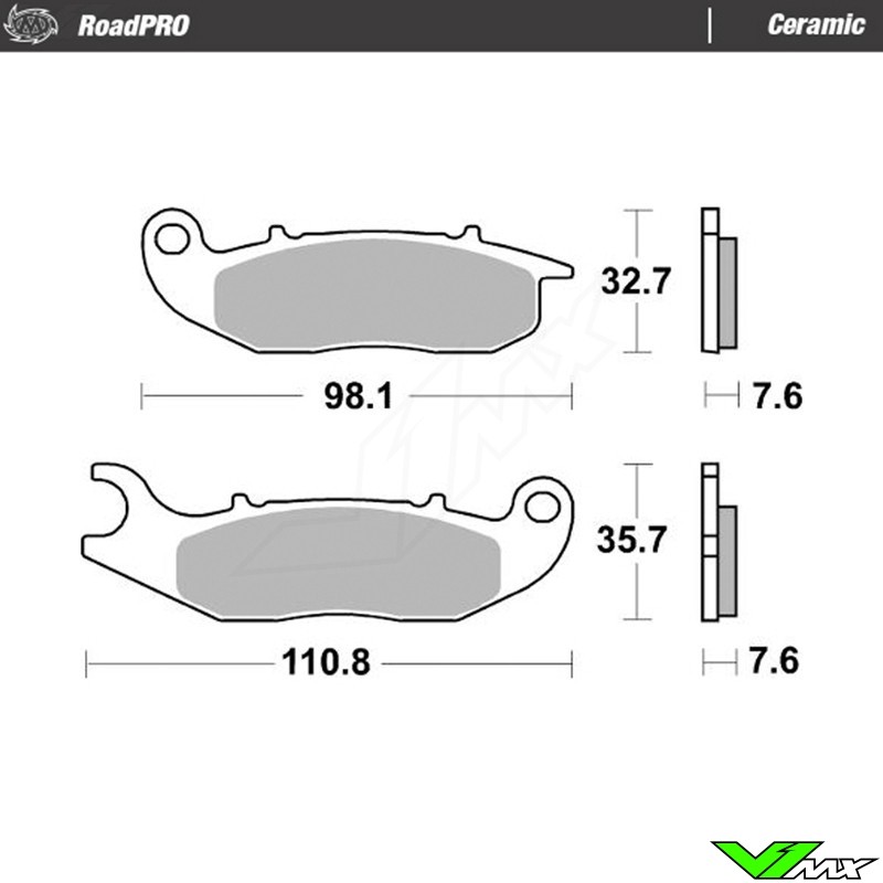 Moto Master RoadPro Ceramic Front Brake Pads - Honda CRF250L CRF250RLRally CRF300Rally CRF300L