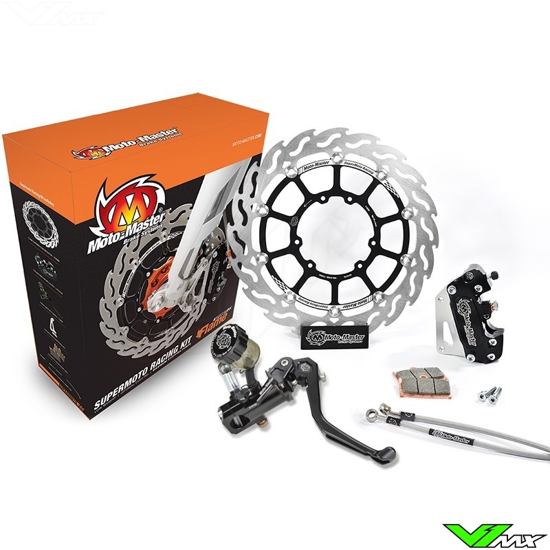 Moto Master Flame Supermoto Racing Front Brake Disc Kit Floating 320mm - Honda CR80 CR85 CRF150R