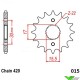 Moto Master Front Sprocket (420) - Honda CR80 CR85 CRF50F CRF70F XR50 XR70