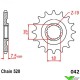 Moto Master Front Sprocket (520) - Honda CR125