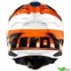 Airoh Aviator 3 Monarch Motocross Helmet - Blue / Orange / White