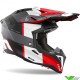 Airoh Aviator 3 Monarch Motocross Helmet - Red / Grey / White