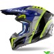 Airoh Aviator 3 Hima Motocross Helmet - Grey / Yellow / Blue