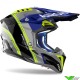 Airoh Aviator 3 Hima Motocross Helmet - Grey / Yellow / Blue