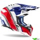 Airoh Aviator 3 Hima Motocross Helmet - Blue / White / Red