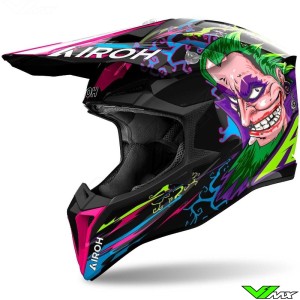 Airoh Wraap Music Motocross Helmet - Black / Purple / Green