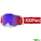 100% Armega Corbin Motocross Goggle - Red/Blue Mirror Lens