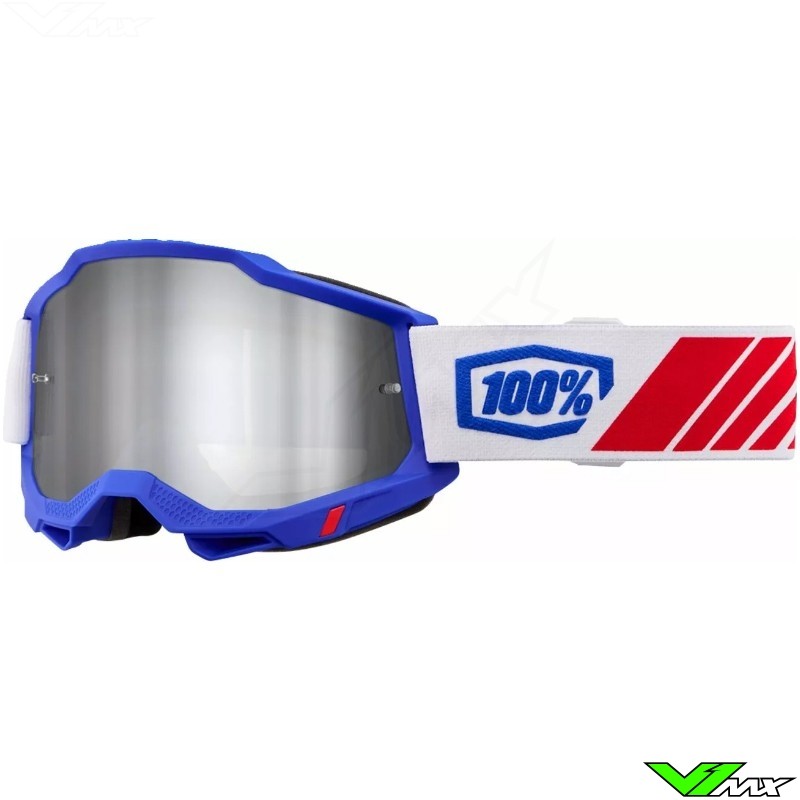 100% Accuri 2 Kolby Motocross Goggle - Silver Mirror Lens