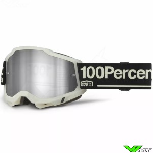 100% Accuri 2 Glow Motocross Goggle - Silver Mirror Lens