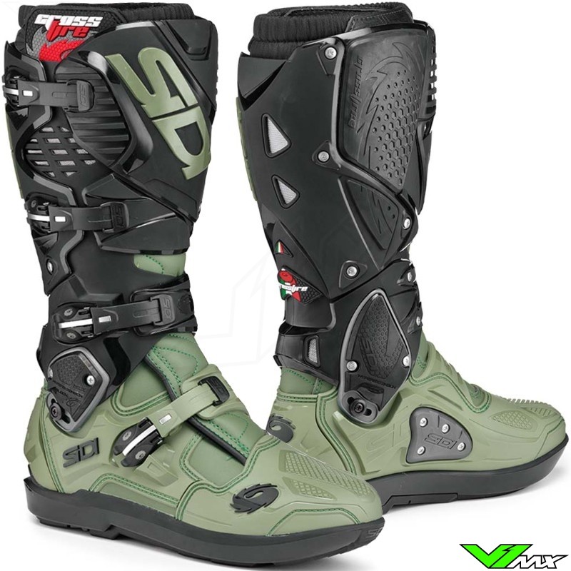 Sidi Crossfire 3 SRS Crosslaarzen - Army / Zwart