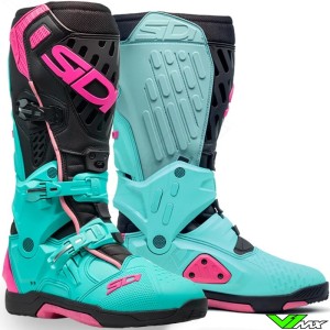 Sidi Crossair Motocross Boots - Mint / Pink