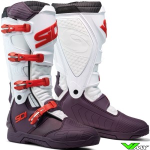 Sidi X Power SC Crosslaarzen - Wit / Wijn