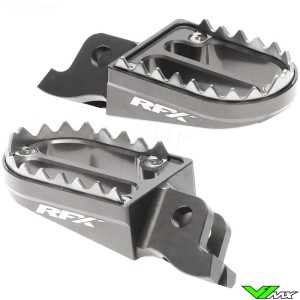 RFX Pro Footpegs Shark Teeth Hard Anodised - Kawasaki KXF250 KXF450