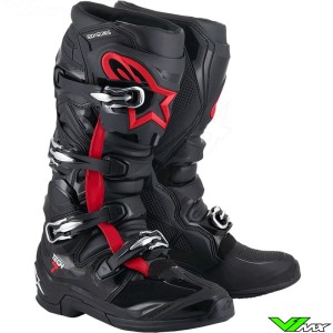 Alpinestars Tech 7 Motocross Boots - Black / Fluo Red