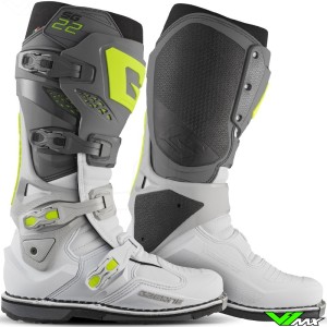 Gaerne SG-22 Motocross Boots - White / Grey / Fluo Yellow