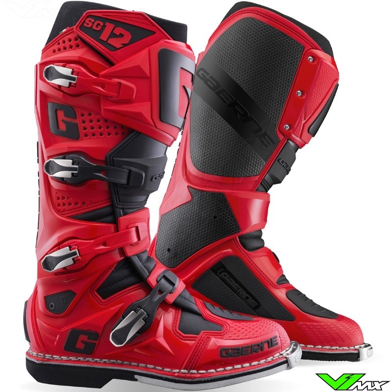 Gaerne SG-12 Motocross Boots - Red / Black