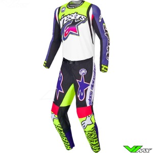 Alpinestars Supertech Dirt Studios 2025 Crosspak - Paars / Fluo Geel