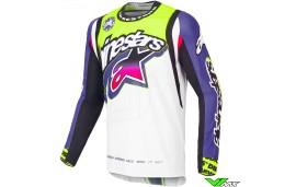 Alpinestars Supertech Dirt Studios 2025 Cross shirt - Paars / Fluo Geel