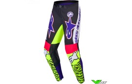 Alpinestars Supertech Dirt Studios 2025 Crossbroek - Paars / Fluo Geel