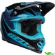 Bell Moto-9s Flex Sprite Crosshelm - Zwart / Blauw (M/L)