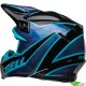 Bell Moto-9s Flex Sprite Crosshelm - Zwart / Blauw (M/L)